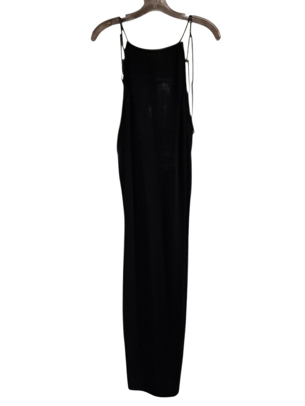 Zara Black Knit Bodycon Mesh Chain Strap Halter Dress L